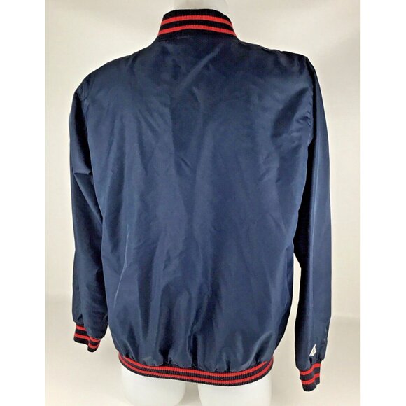Vintage 90s Majestic Cleveland Indians Satin Bomber Jacket MLB Authentic Mens - Picture 5 of 9